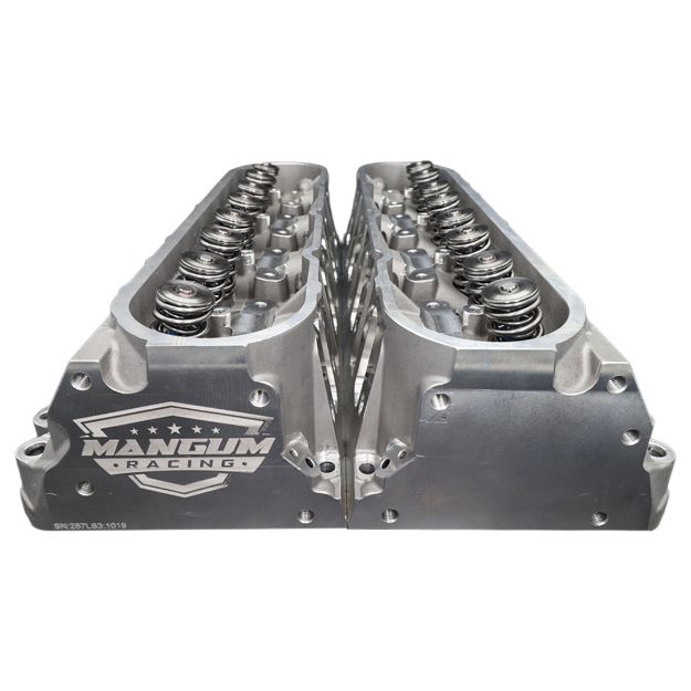 Picture of Mangum Racing LS3 267cc CNC Cylinder Heads | 6-Bolt | 68cc Chamber (Milling available)