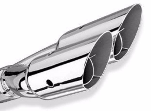 Picture of Universal Polished Tip Dual Round Angle-Cut Intercooled (inlet 2 1/2in. Outlet 3in) *NO Return