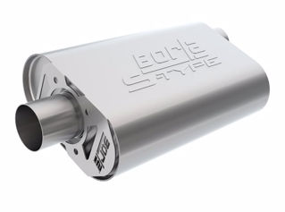 Picture of 11-15 Chevy Camaro Stainless Steel Oval S-Type 2.5in Inlet/Outlet Crate Exhaust Muffler