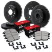 Picture of R1 Concepts eLine Brake Kit - Black Slotted Rotors