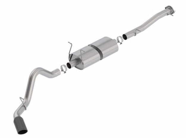 Picture of 15-19 Chevy Silverado 2500 6.0L CC/STD Bed/153.7in WB S-Type Catback Exhaust Black Chrome Tip