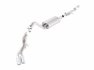 Picture of 15-16 Cadillac Escalade ESV 6.2L Auto Trans Dual Round Rolled Truck Side Exit Catback Exhaust