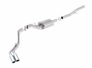 Picture of 14 Silv/Sierra 1500 EC Std/CC Short 143.5in WB S-Type Dual Rolled Side Exit Cat-Back Exhaust