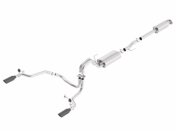 Picture of 15-17 F-150 2.7/3.5L V6 EcoBoost / 5.0L V8 Black Chrome Cat-Back Touring Exhaust