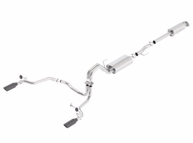 Picture of 15-17 F-150 2.7/3.5L V6 EcoBoost / 5.0L V8 Black Chrome Cat-Back Touring Exhaust