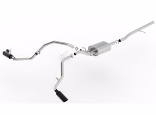 Picture of 14-18 Chevrolet Silverado 1500 AT/MT 4DR SS S-Type Catback Exhaust Black Chrome Tip