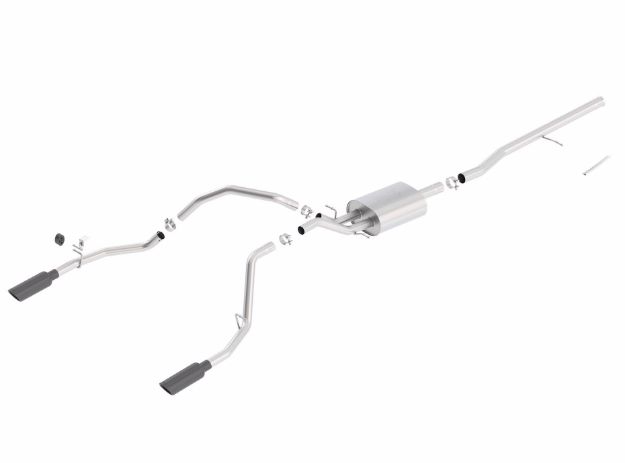 Picture of 14 Silv/Sierra C/B Exh ATAK 1500 5.3L V8 AT/MT 2&4WD Ext Cab (78.7) WB - Black Chrome