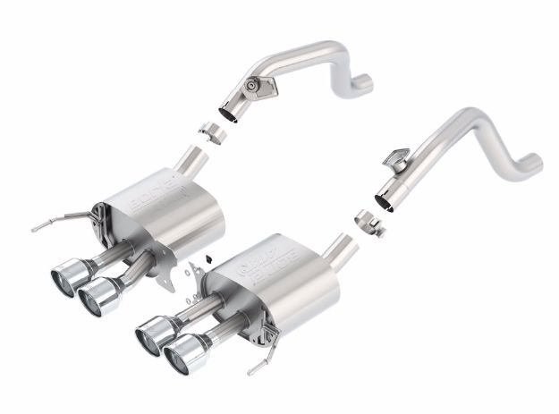 Picture of 14-15 Chevy Corvette C7 w/o AFM w/o NPP Atak Rear Section Exhaust Quad Rd RL Tips
