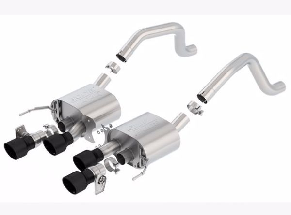 Picture of 2015+ Chevy Corvette C7 Z06 6.2L Axle Back ATAK Exhaust Black Quad Tips w/o AFM w/ NPP