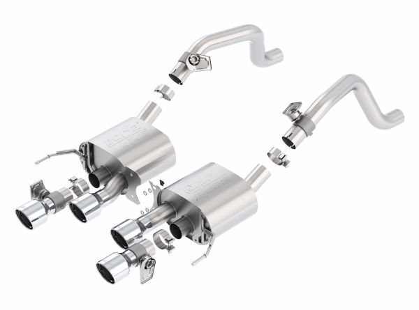 Picture of 14-15 Chevy Corvette C7 6.2L RWD w/AFM &NPP ATAK-Type Dual Rd Rolled Center Rear Exit Exhaust