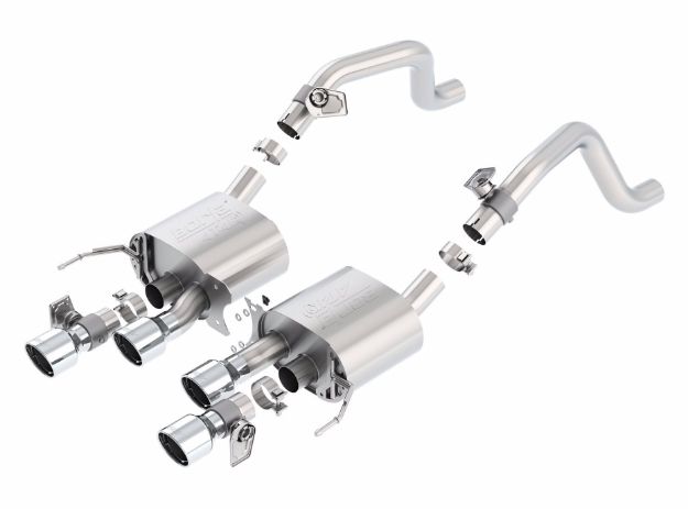 Picture of 14-15 Chevy Corvette C7 6.2L RWD w/AFM &NPP ATAK-Type Dual Rd Rolled Center Rear Exit Exhaust