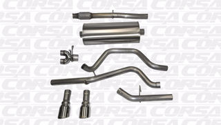 Picture of Corsa Exhaust Cat-Back For 2014-2018 GMC Sierra 1500 Crew Cab/Standard Bed 5.3L V8