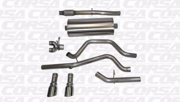 Show details for Corsa Exhaust Cat-Back For 2014-2018 GMC Sierra 1500 Crew Cab/Standard Bed 5.3L V8 Picture of Corsa Exhaust Cat-Back For 2014-2018 GMC Sierra 1500 Crew Cab/Standard Bed 5.3L V8