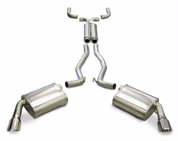 Picture of Corsa Exhaust Cat-Back + X-Pipe For 2010-2015 Chevrolet Camaro SS Coupe 6.2L V8