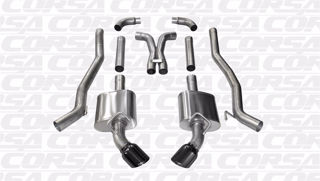 Picture of Corsa Exhaust Cat-Back + X-Pipe For 2010-2015 Chevrolet Camaro SS Coupe 6.2L V8