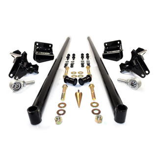Picture of 2011-2016 Chevrolet / GMC 70 Inch Bolt On Traction Bars 4 Inch Axle Diameter Gloss Black HSP Diesel
