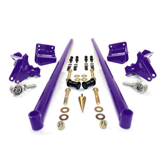 Picture of 2011-2016 Chevrolet / GMC 70 Inch Bolt On Traction Bars 4 Inch Axle Diameter Candy Purple HSP Diesel