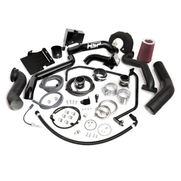 Picture of 2013-2016 Chevrolet / GMC Over Stock Twin Kit No Turbo Factory Battery Location Gloss Black HSP Diesel