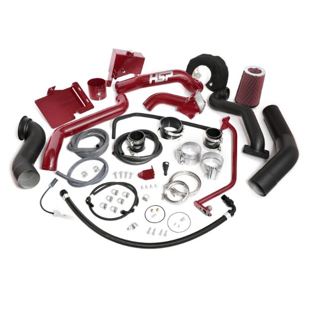 Picture of 2013-2016 Chevrolet / GMC Over Stock Twin Kit No Turbo Factory Battery Location Candy Red HSP Diesel