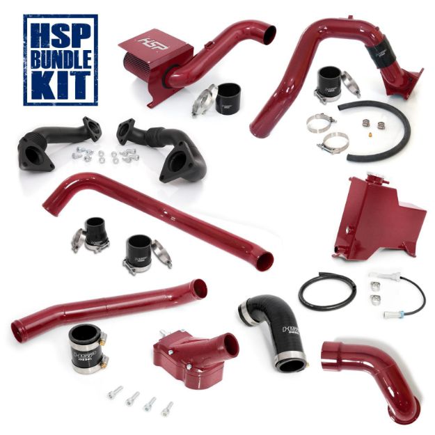 Picture of 2007.5-2010 Chevrolet / GMC Deluxe Max Air Flow Bundle Candy Red HSP Diesel