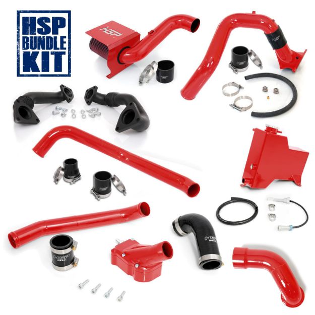Picture of 2007.5-2010 Chevrolet / GMC Deluxe Max Air Flow Bundle Blood Red HSP Diesel