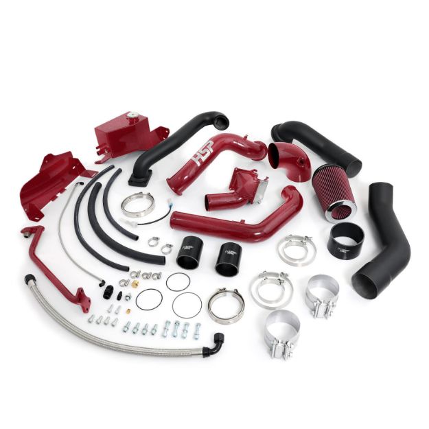 Picture of 2007.5-2010 Chevrolet / GMC Over Stock Twin Kit No Turbo Factory Battery Location Candy Red HSP Diesel