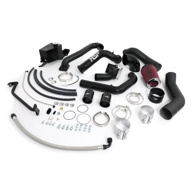 Picture of 2007.5-2010 Chevrolet / GMC Over Stock Twin Kit No Turbo Corner Location Satin Black HSP Diesel