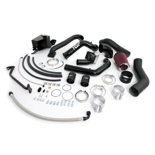 Picture of 2007.5-2010 Chevrolet / GMC Over Stock Twin Kit No Turbo Corner Location Gloss Black HSP Diesel