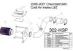 Picture of 2006-2007 Chevrolet / GMC Cold Air Intake Satin Black HSP Diesel
