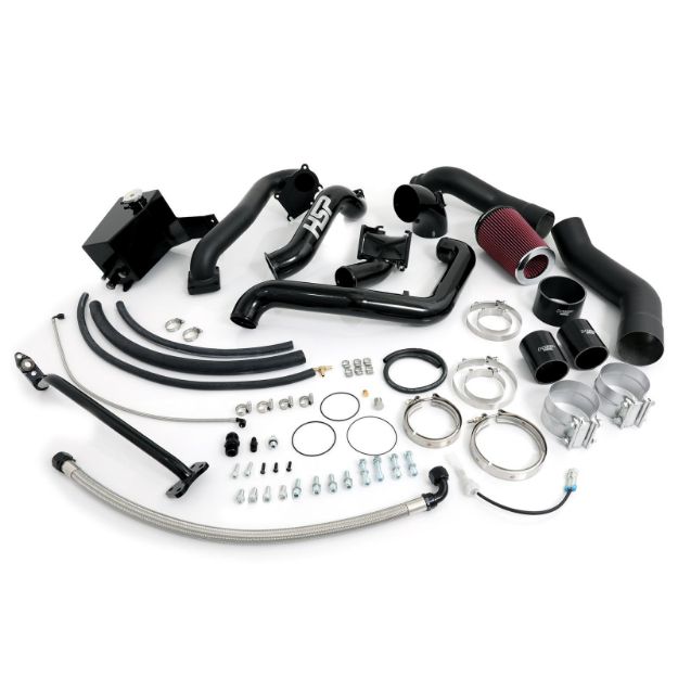 Picture of 2001-2004 Chevrolet / GMC Over Stock Twin Kit No Turbo Corner Location Gloss Black HSP Diesel