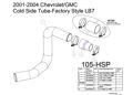 Picture of 2001-2004 Chevrolet / GMC Cold Side Tube Factory Style White HSP Diesel