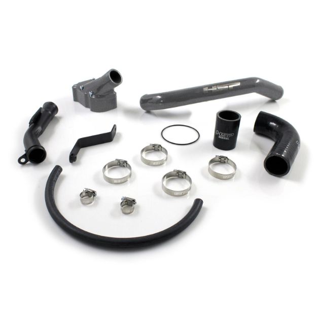 Picture of 2006-2010 Chevrolet / GMC Billet Thermostat Housing Kit Dark Grey HSP Diesel