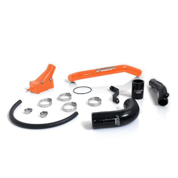 Picture of 2006-2010 Chevrolet / GMC Billet Thermostat Housing Kit W/ Coolant return Orange HSP Diesel