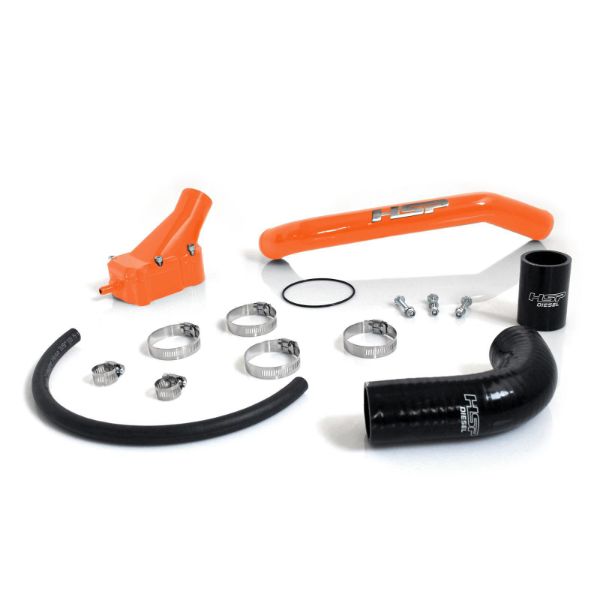 Picture of 2001-2005 Chevrolet / GMC Billet Thermostat Housing Kit W/ Coolant return Orange HSP Diesel