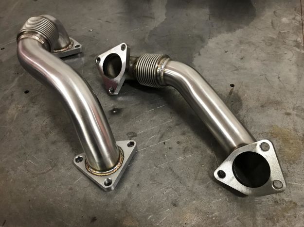 Picture of 2001-2016 Chevrolet / GMC 2 Inch Replacement Up-Pipes Raw HSP Diesel
