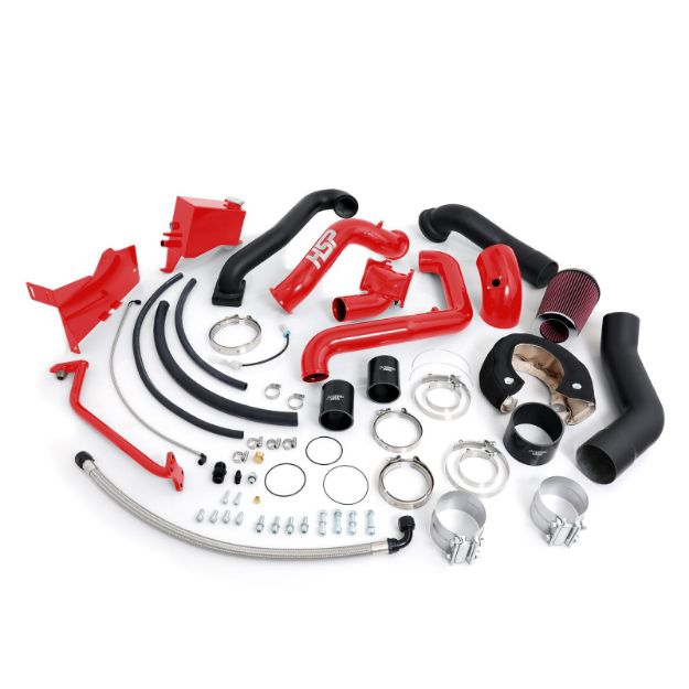 Picture of 2004.5-2005 Chevrolet / GMC Over Stock Twin Kit No Turbo Factory Battery Location Blood Red HSP Diesel
