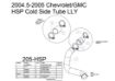 Picture of 2004.5-2005 Chevrolet / GMC HSP Cold Side Tube to Factory Bridge Candy Red HSP Diesel