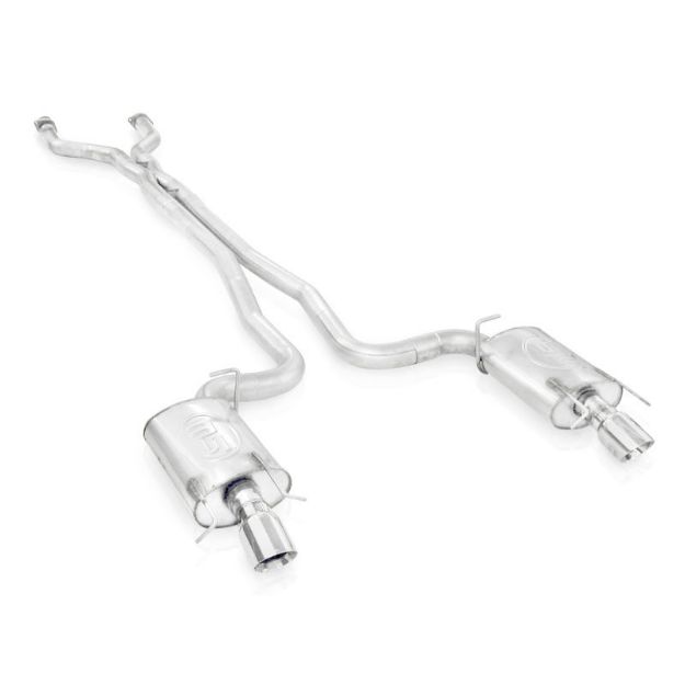 Picture of Stainless Works 2009-15 Cadillac CTS-V Wagon 3in Catback System X-Pipe Chambered Mufflers 4in Tips