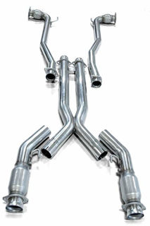 Picture of Kooks 08-09 Pontiac G8 GT/GXP LS2/LS3 6.0L/6.2L 3in In x 2 1/2in OEM Out Cat X Pipe made in SS