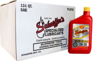 Picture of Schaeffer's Supreme 7000 Synthetic Plus Gasoline Engine Oil - 1 Qt. Bottles - Pack of 12