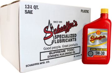 Show details for Schaeffer's Supreme 7000 Synthetic Plus Gasoline Engine Oil - 1 Qt. Bottles - Pack of 12 Picture of Schaeffer's Supreme 7000 Synthetic Plus Gasoline Engine Oil - 1 Qt. Bottles - Pack of 12