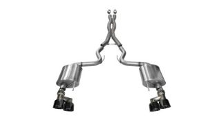 Picture of Corsa 15-16 Ford Mustang GT 5.0 3in Cat Back Exhaust Black Quad Tips (Sport)