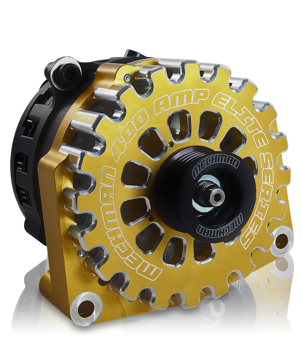 Mechman E Series 400 Amp Billet High Output Alternator Driven Speed Performance